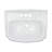 19” White Porcelain Wall-Mount Bathroom Sink with Backsplash, Overflow and 4” Centerset Faucet Holes