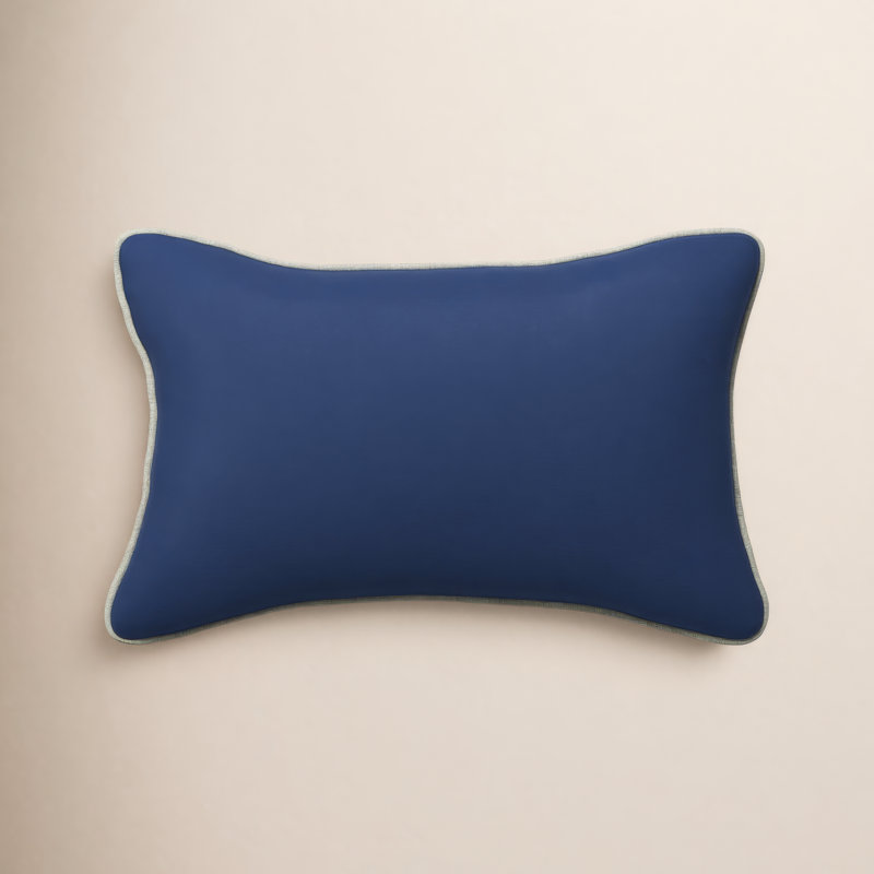 Housse et insert de coussin d'extérieur rectangulaire Rene, 13 po x 20 po, Marine