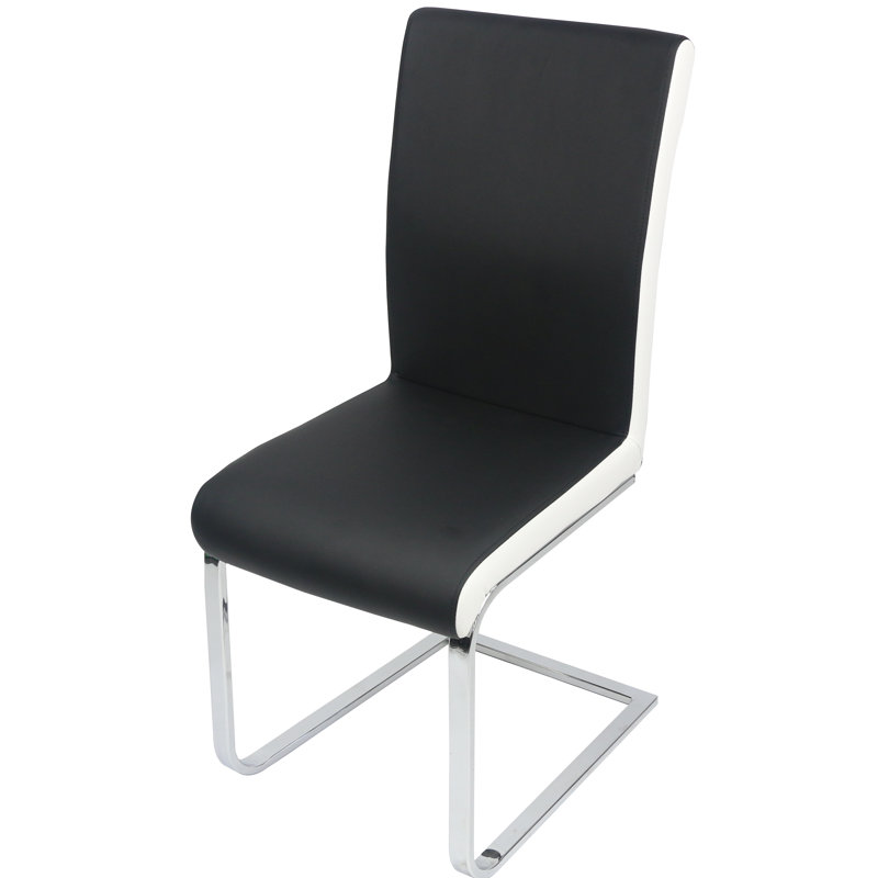 Chaise rembourrée Joslin, Noir / blanc