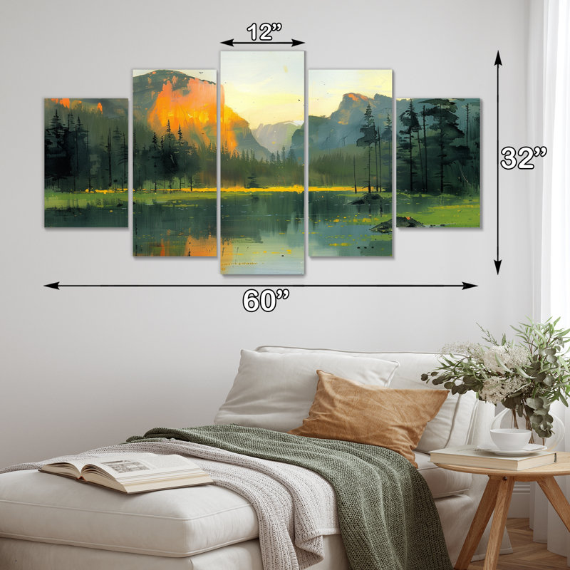 «Yosemite National Park Forest Landscape II - Landscape Mountains», ensemble d'art sur toile