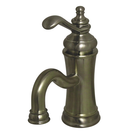 Templeton Single Handle Single Hole Bathroom Faucet with Push Pop-Up Drain, Satin Nickel