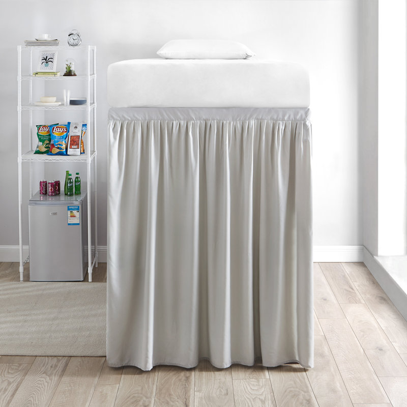 Ruffled Bed Skirt, Silver Birch, Twin XL Extended