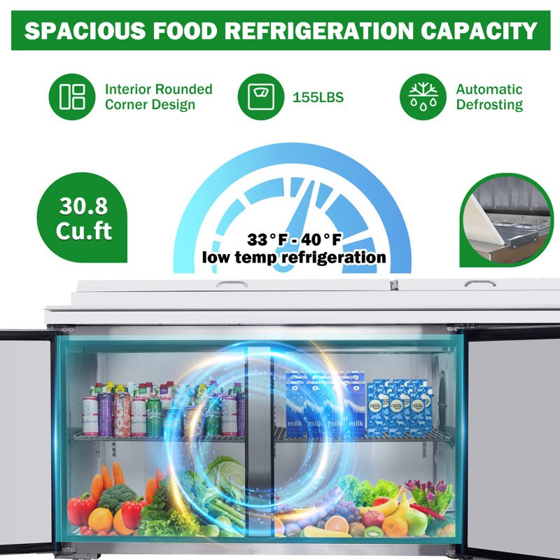 Daheat 30.8 Cubic Feet Prep Refrigerator