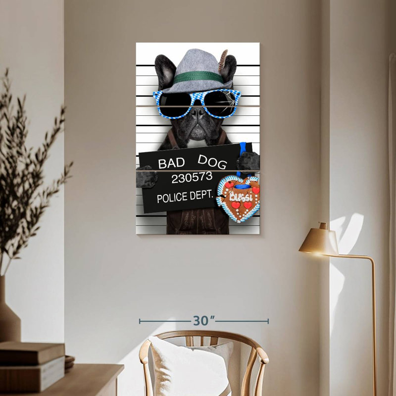 Bouledogue français Brampt Bad, H 57 po x l 36 po