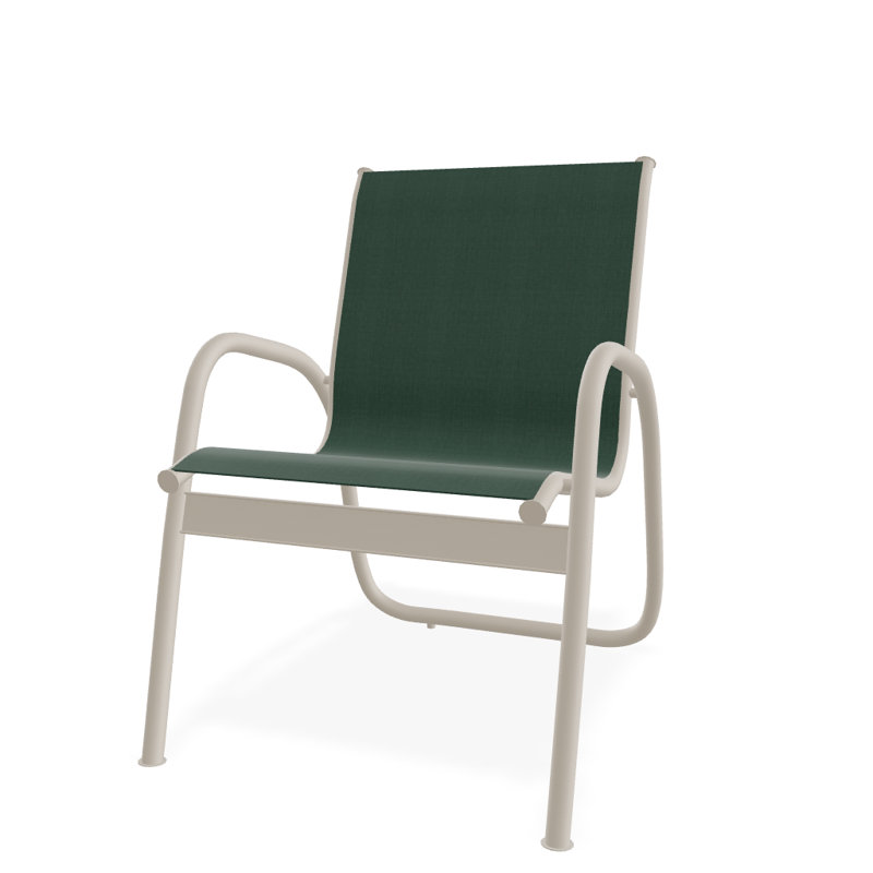 Fauteuil de patio Gardenella, Vert forêt 22D Sunbrella® vert, Désert texturé