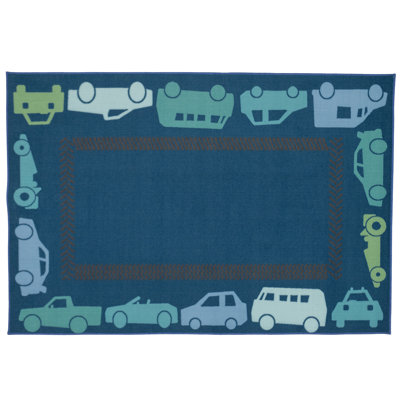 All Autos Border Washable Tufted Nylon Rug