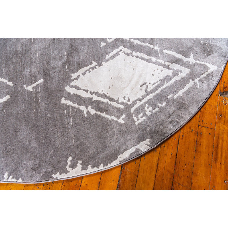 Abstract Indoor Rug, Round 8'