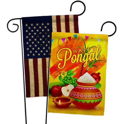 Drapeau de jardin 2 côtés en polyester 18,5 x 13 po