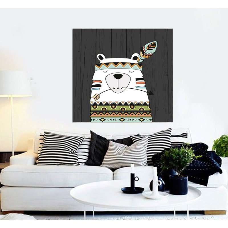 Autocollant mural, raton laveur bohème, Boho, H 15 po x l 15 po