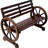 2 Wooden Bench, Brown, For Outdoor Relaxation Rustic Bench In Brown Garden Leisure