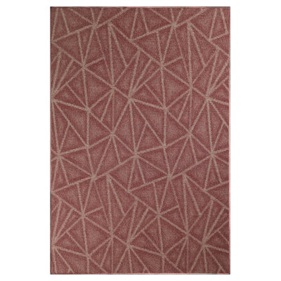 Tapis décoratif géométrique Bourgogne Dickie