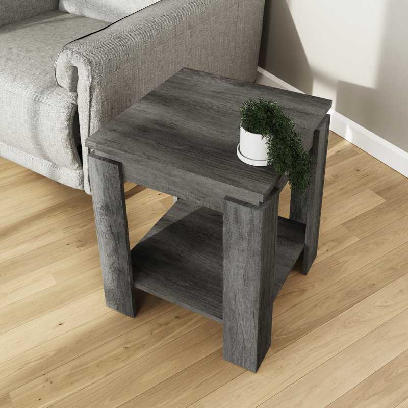Allred End Table, Charcoal Grey