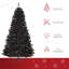 Arbre de Noël artificiel non éclairé 7 pi avec branches de sapin Douglas réalistes et 1346 pointes, style Halloween