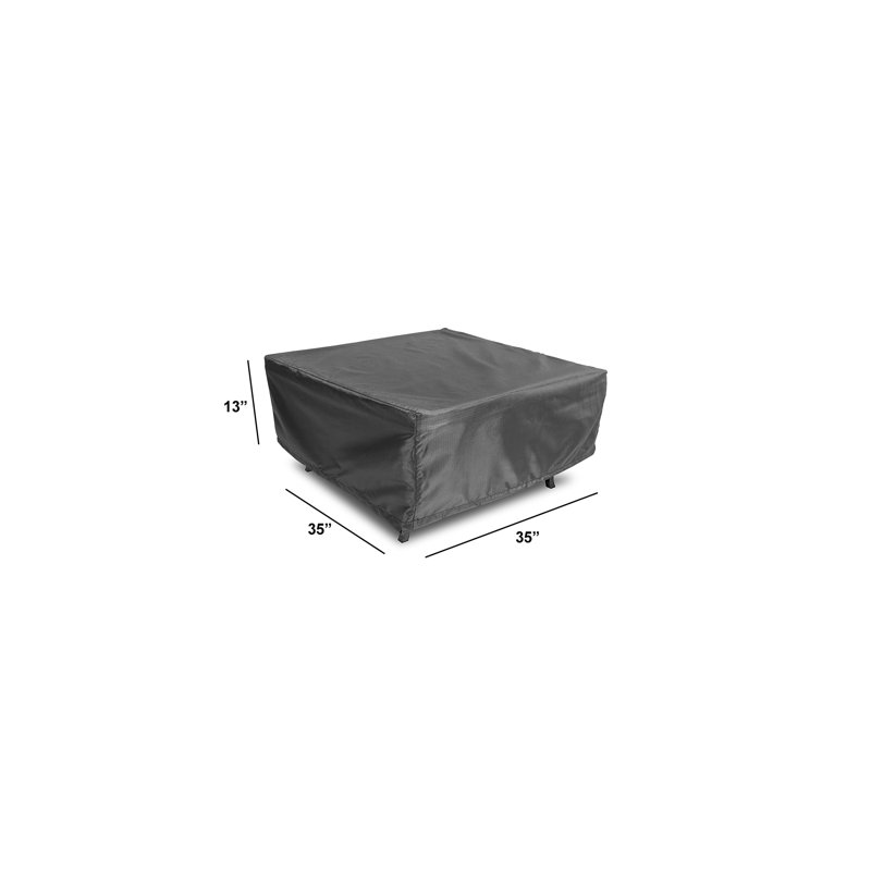 Housse carrée pour terrasse imperméable avec garantie de 3 ans, H 14 po x l 35 po x P 35 po