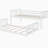 Double-Deck Bed with Stairs, White-1558099632