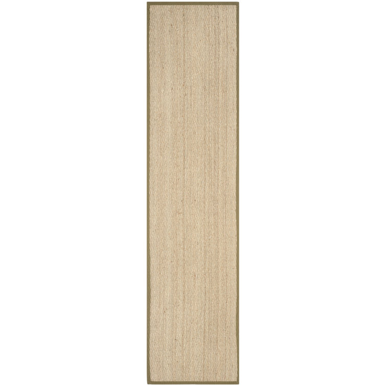 Auckland Bamboo Slat/Seagrass Natural/Olive Area Rug