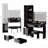 Extra Large Led Mirror Vanity Table + Led Dressing Mirror Cabinet + Cushioned Stool, Double Large Led Mirror, Touch Control, 3-Color Switch, Brightness Adjustable, Multi-Layer High Capacity Storage-898872917