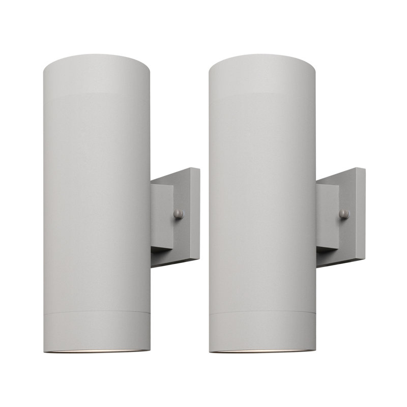 Raley 2- Bulb Outdoor Wall Lantern, 11.97" H x 4.52" W x 7.17" D, Gray
