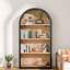 Bibliothèque arquée avec tablettes de rangement