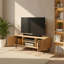 Meuble télé de style Mid-Century pour téléviseur de 60 po ou moins