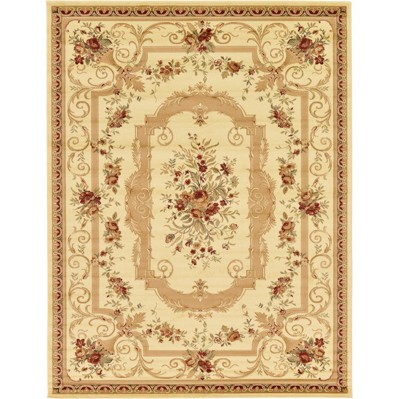 Debora Oriental Area Rug, Rectangle 7'10" x 11', Cream