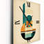 Glorious Full Moon Retro Gold & Teal Abstract II - Horloge murale moderne géométrique-99636918