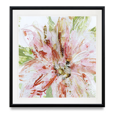 Floral Strokes II - Reproduction d'art graphique sur papier encadré