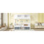 Structure de lit simple en bois, blanc-745186538-745186539