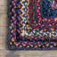 Tapis rayé bleu en coton tressé à la main Crepuscolo-567495944