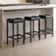 Ensemble de 2 tabourets de bar à hauteur de comptoir, tabourets de bar en similicuir de 30 po pour comptoir de cuisine, noir-1509092485-1509092490