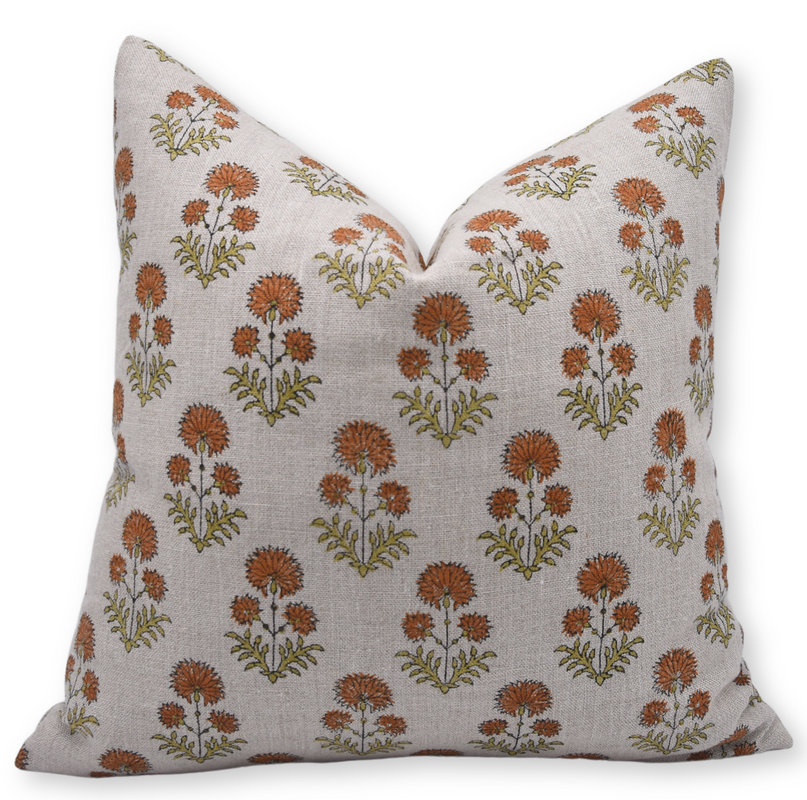 Linen Indoor/Outdoor Pillow Cover & Insert Fabdivine 