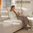 L-Shaped Sectional Sofa Couch, 5-Seater Modular Couches With Deep Seat, Cloud Sofa For Living Room, Office-Beige