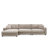 134*54"Oversized Corduroy Sectional Sofa,L Shaped Cloud Couch With USB Charging Port,Cup Holder,Deep Seat Sofa Bed With 50" Chaise,Comfy Indoor Furniture For Living Room,3 Colors-702722844
