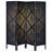 Black 4-Panel Folding Screen