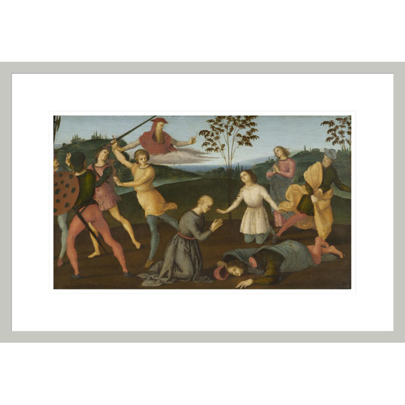 «St. Jerome Saving Sylvanus and Pun puning the Heretic Sabianus» par Raphael, impression giclée encadrée
