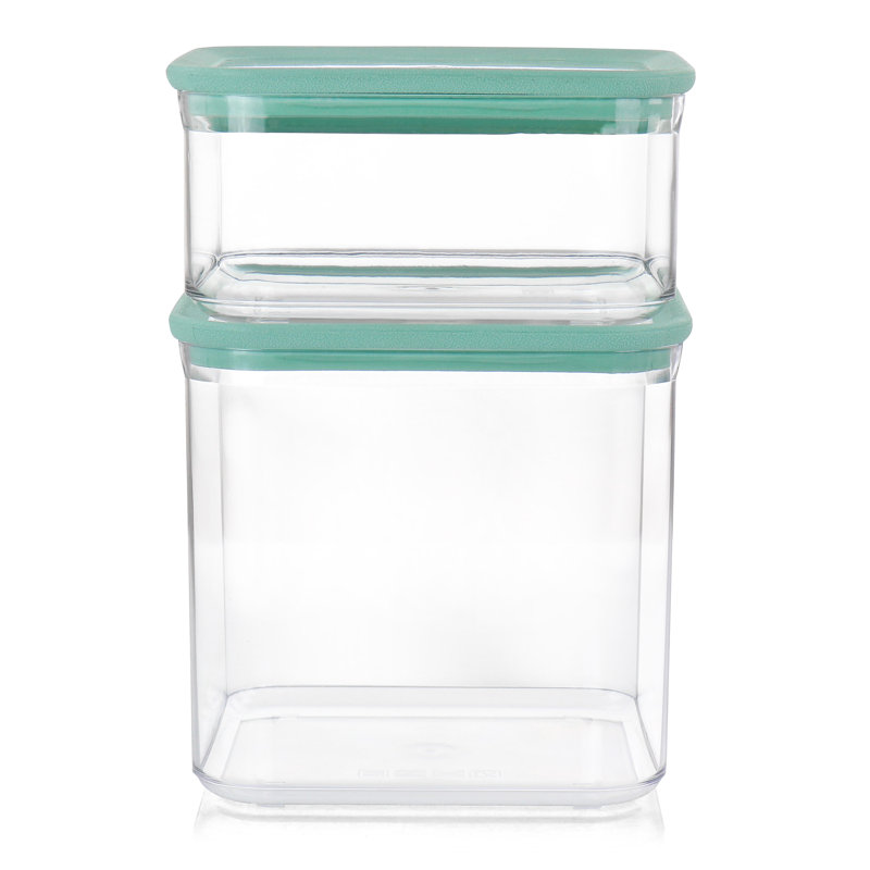 Clear Stackable Plastic Food Storage Container Set