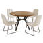 Ensemble de table de salle à manger extensible 43,2 "-59.1" Clanton, table de cuisine ronde Mid-Century-2035033154-2035033155-2035033164