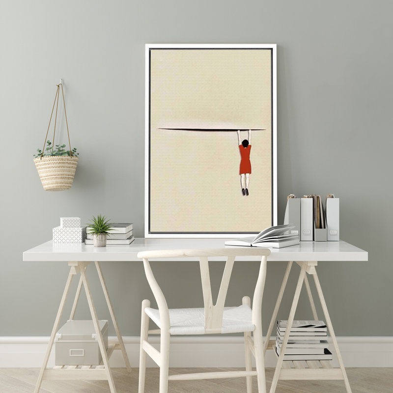 Hang On, White, 36" H x 24" W
