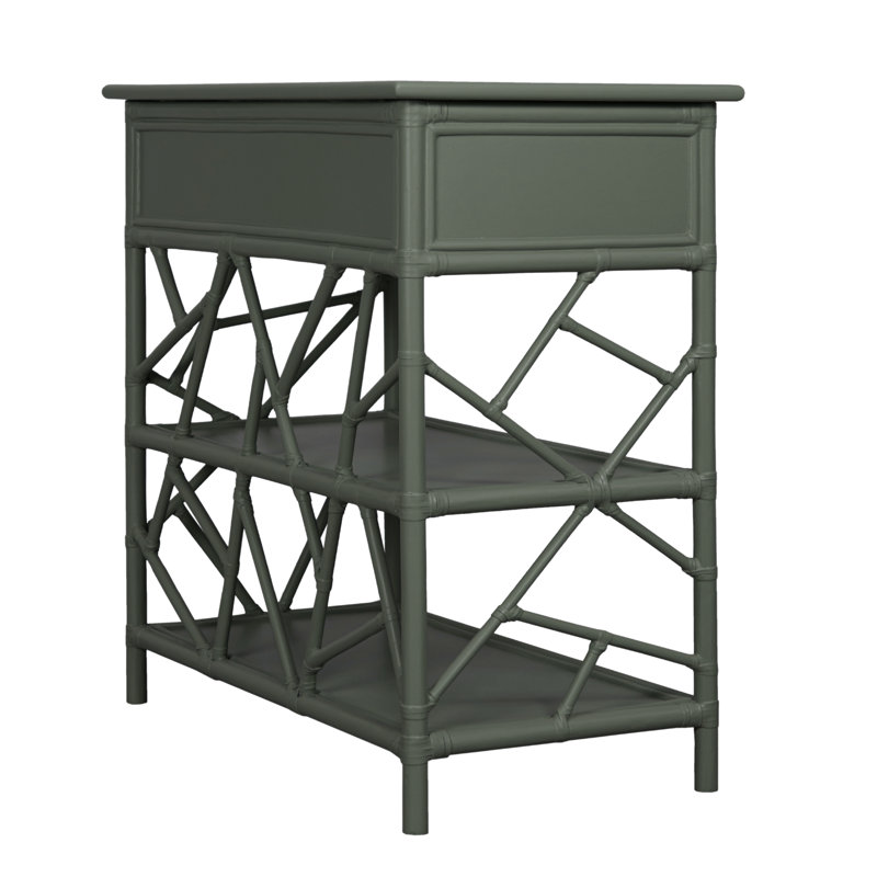 End Table with Storage, Evergreen