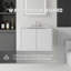 Meuble-lavabo flottant avec lavabo à débordement et portes à fermeture en douceur-133668159