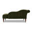 Chaise longue de loisirs rétro en tissu vert-131995698