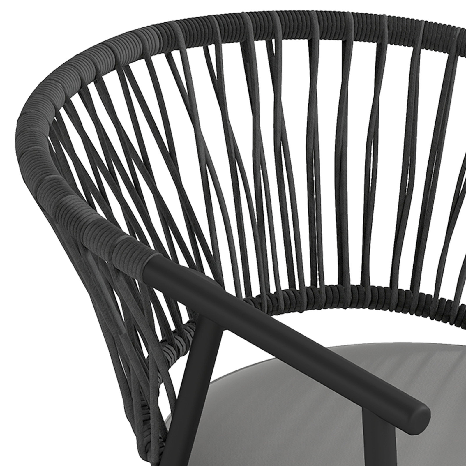 Adila Stackable Patio Armchair, Gray