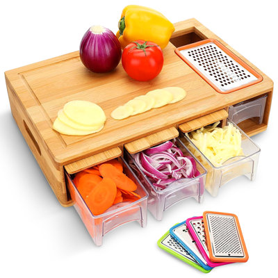 Wood Bamboo Cutting Board Set