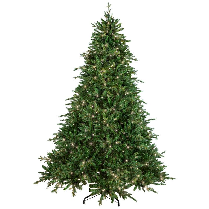 Real Touch Pre-Lit Cumberland Pine Artificial Christmas Tree - Warm White LED, 6.5'