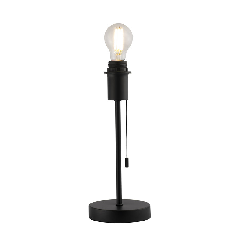 Metal Table Lamp, Black, Black