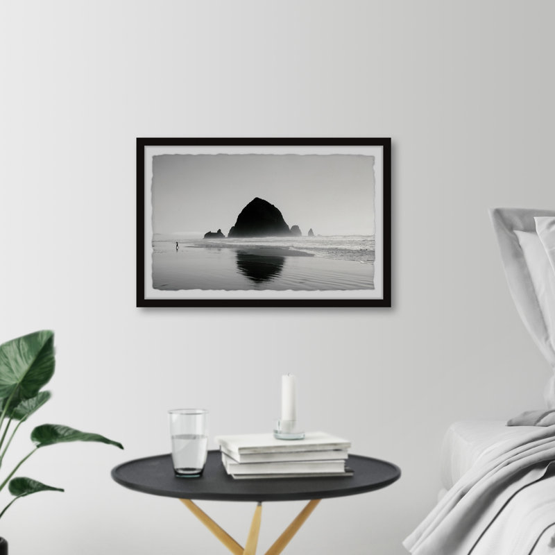Sea Stack Shadow 1 Piece Single Picture Frame Wall Art, 38cm H x 45cm W x 3.81cm D