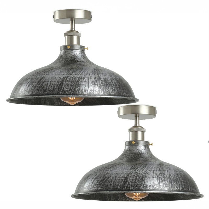 Semi Flush Mount, Brushed Silver, Yes