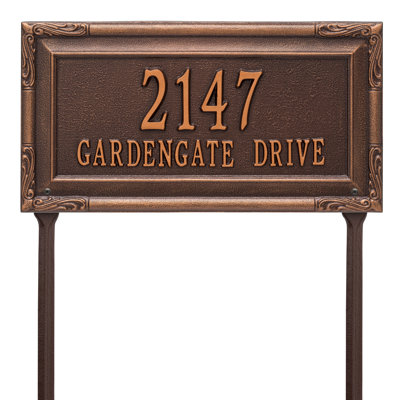 Gardengate Personalized Grande 2-Line Lawn Address Sign