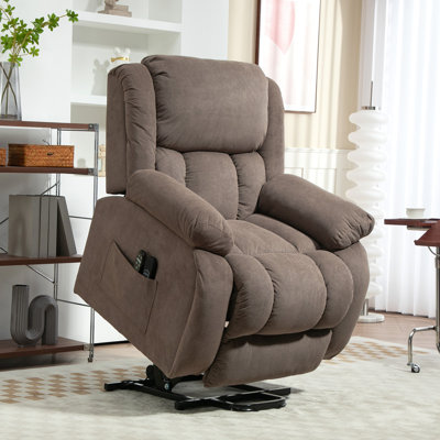 93 cm Wide Velvet Lift Assist Recliner