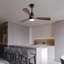 Ventilateur de plafond moderne 48 pouces avec 3 lumières